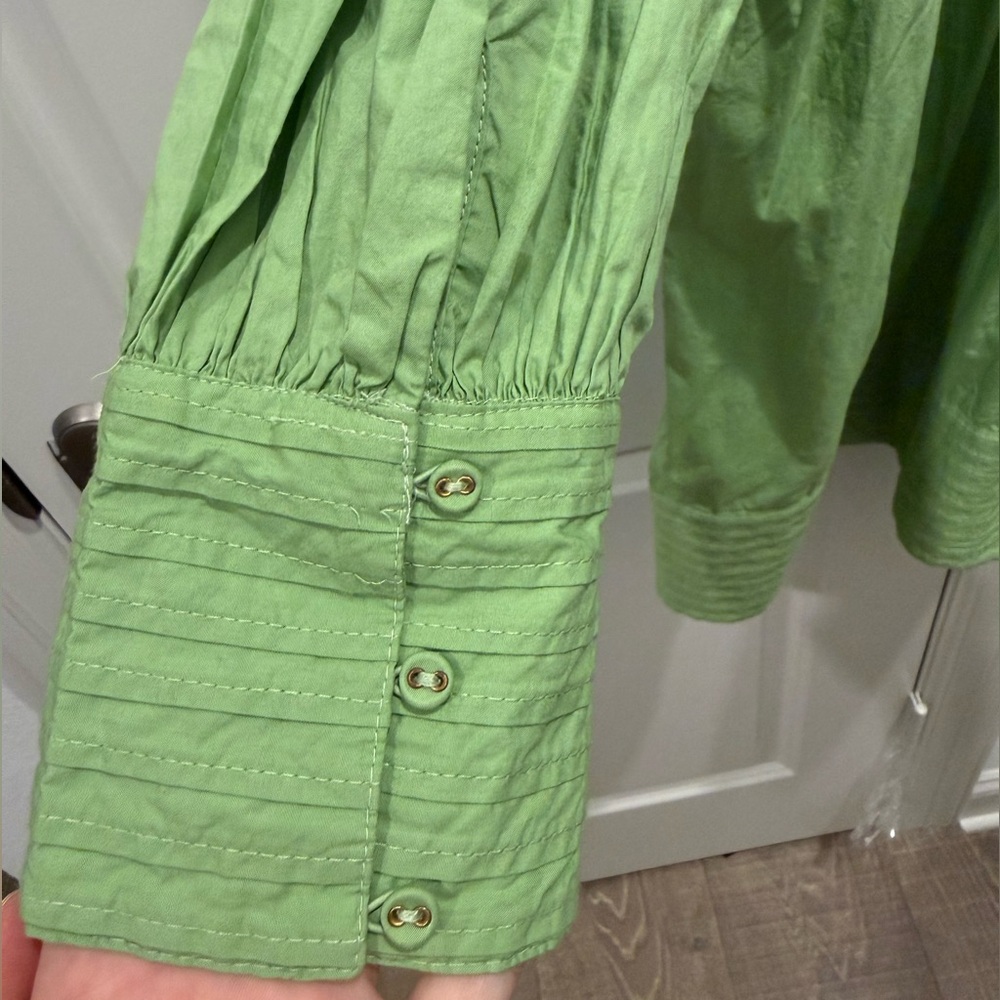 FARM Rio Lime Green Open Yoke Mini Dress - Picture 4 of 6